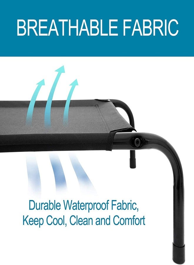 KOZI PET Steel Elevated Dog Bed Outdoor Indoor Dog Cot, Raised Dog Beds (x large, Black) - Image 2